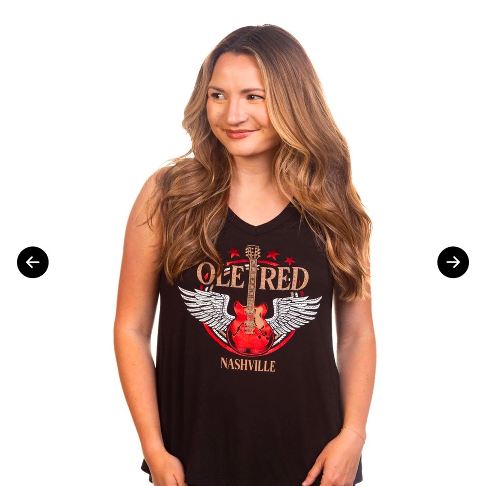 Ole Red Las Vegas Wing Guitar Lace Tank Top